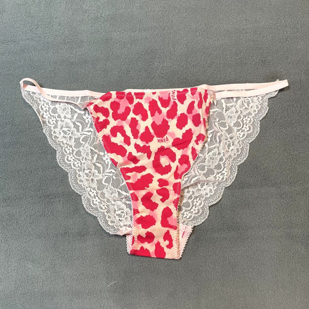 Victoria's Secret PINK 2012 Lace Back Low Rise String Bikini Womens Large HTF